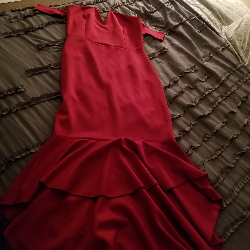 Red cocktail dress